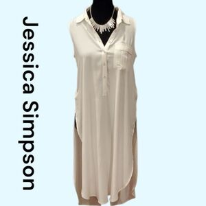 Jessica Simpson C. Dancer Papaya White Cover Up Dress. Size Small
